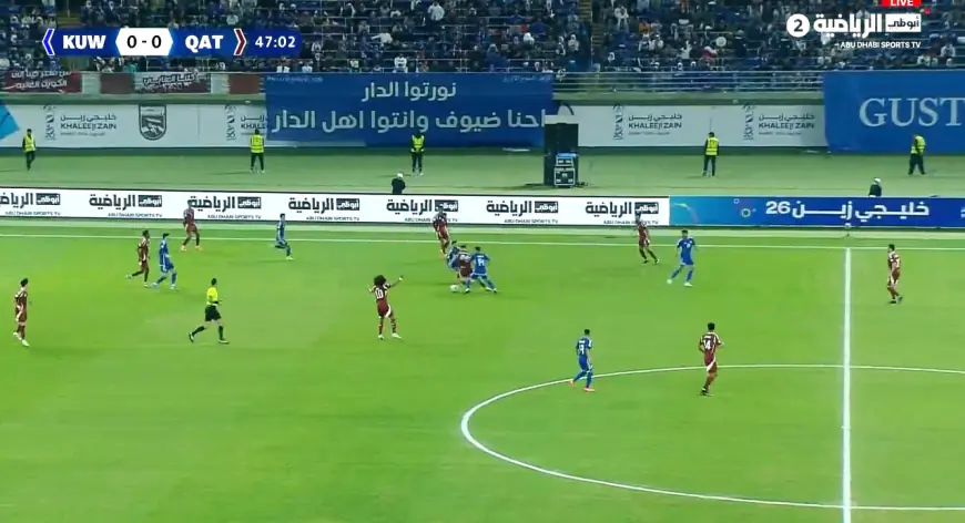 بث مباشر لمباراة الكويت ضد قطر في كأس الخليج (فيديو)